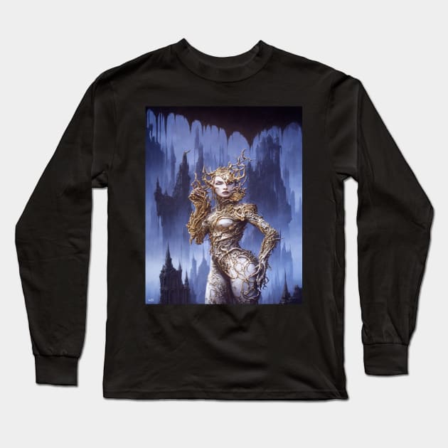 Futuristic world of mutans and aliens Long Sleeve T-Shirt by Marcel1966